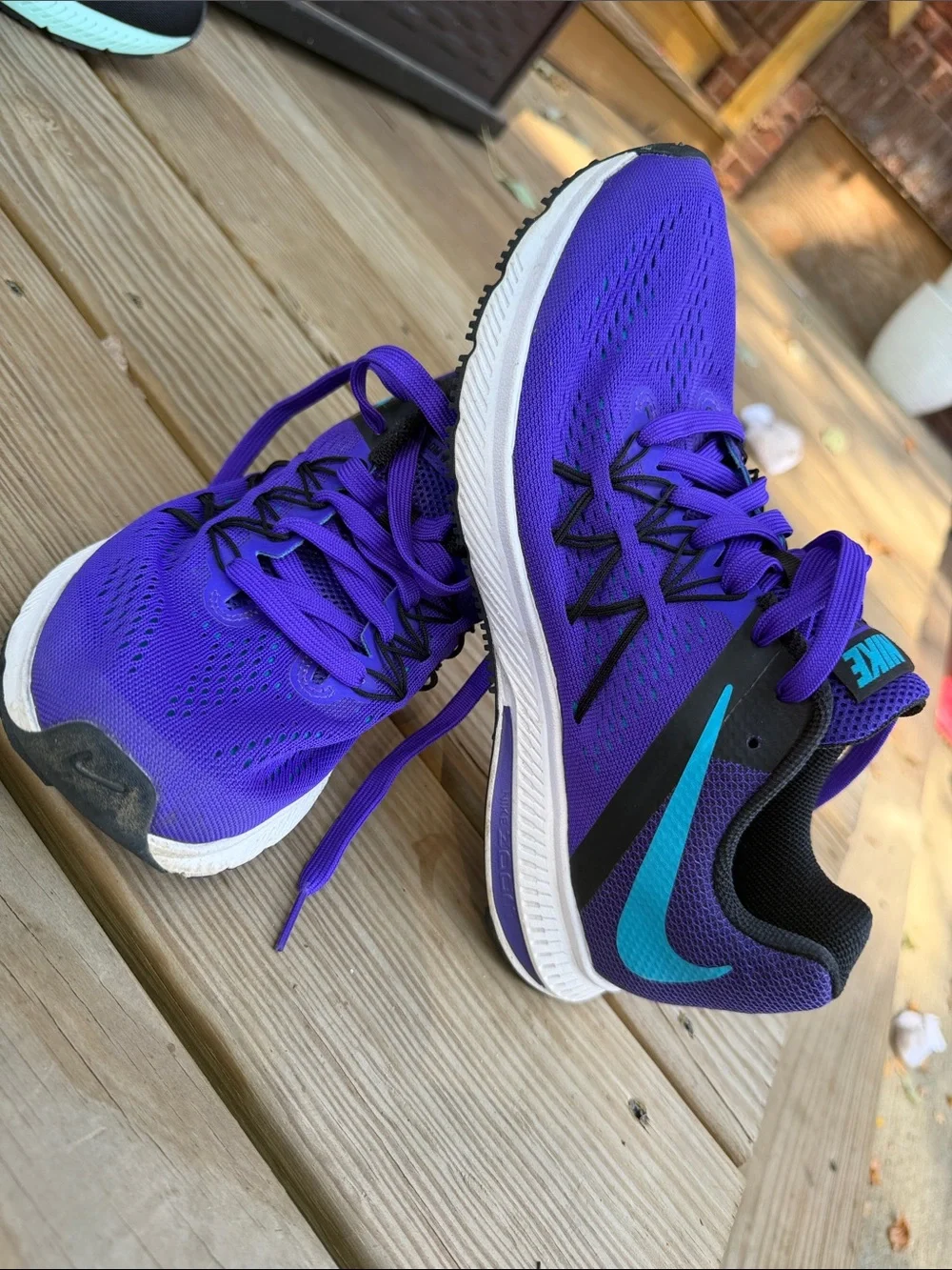 Nike Women’s Purple and Teal Running Shoes
